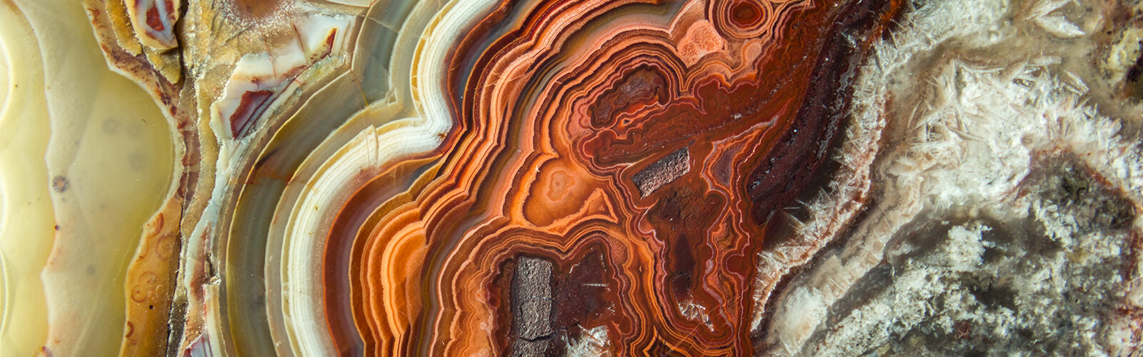 colorful cross section of rock